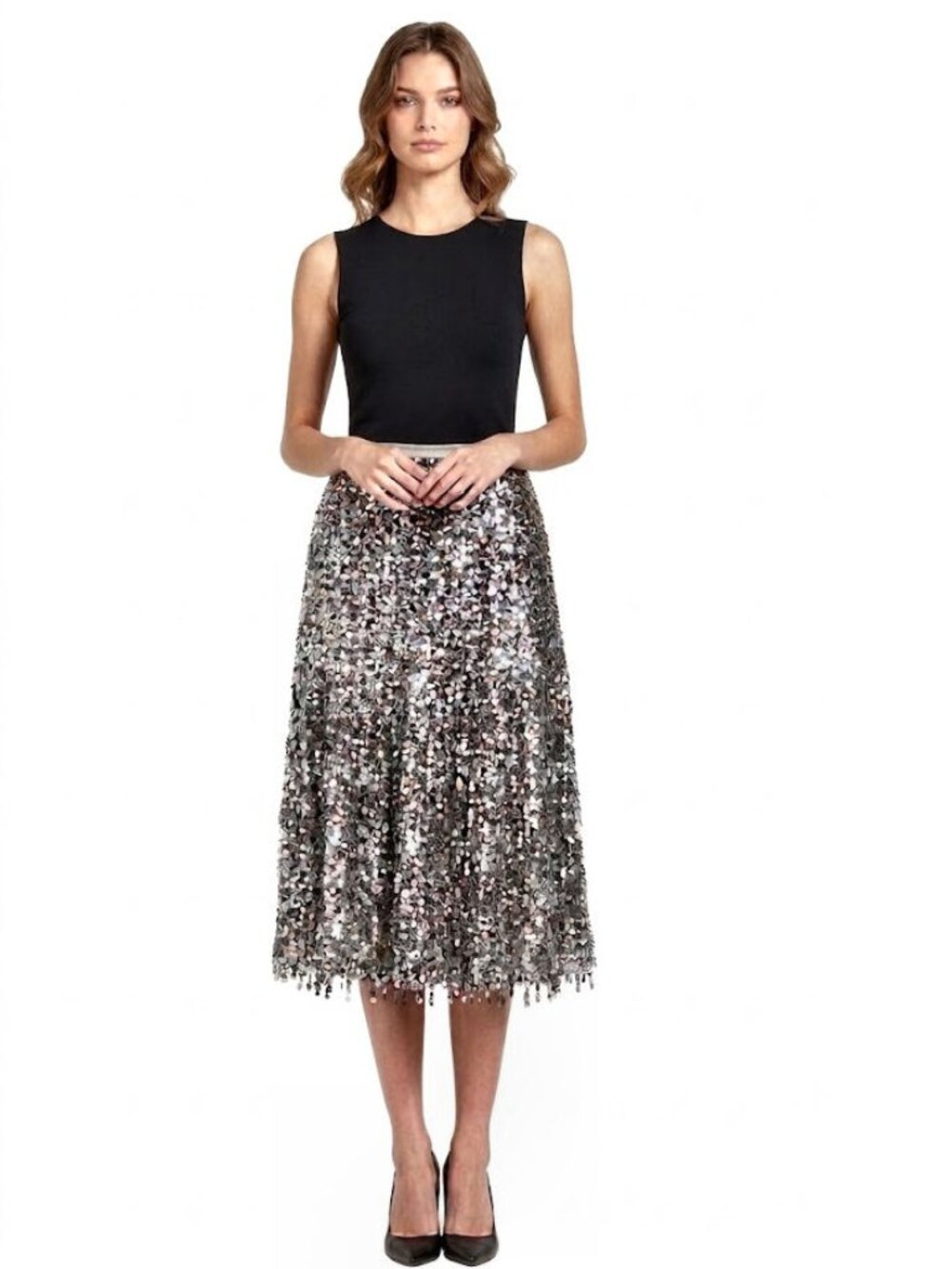 Michael Kors Tulle Paillette Sequined Skirt, Women's Size 6 NWT